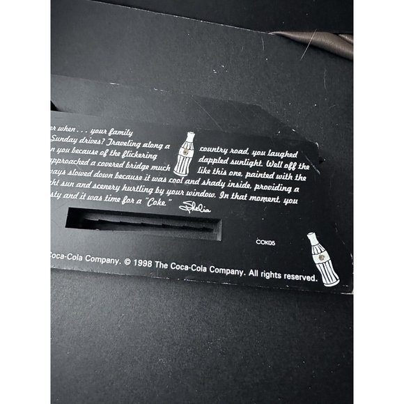 SHEILA'S COLLECTABLES- Coca Cola Covered Bridge 1998 Wooden Shelf Sitter Coke - Picture 4 of 6